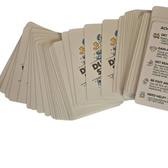 Dumbbell Stack Exercise Cards: Workout Playing Card Game. Designed by a Military - Picture 10 of 13